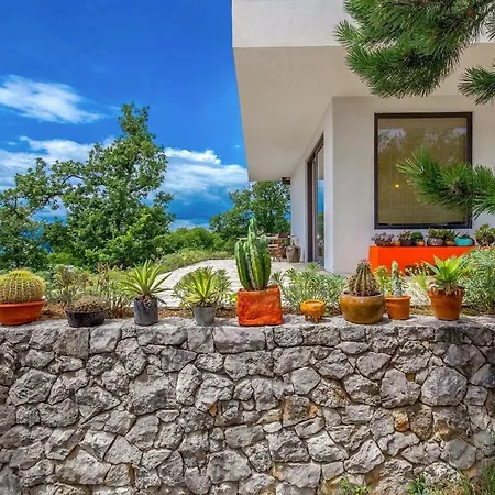 Orange, Small House In A Pine Forest * Kostrena